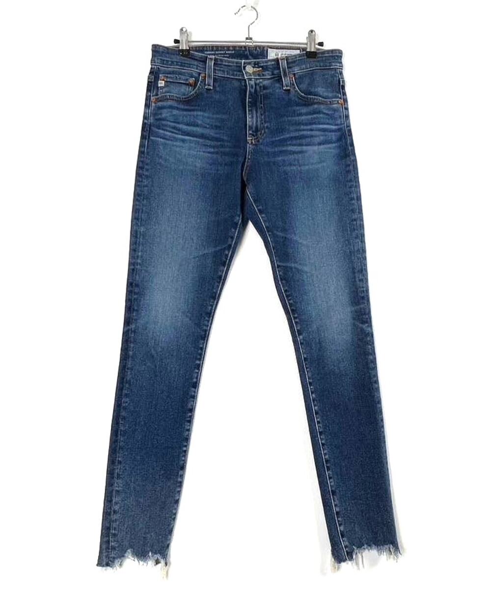 AG Adriano Goldschmeid Farrah Skinny Ankle High Rise Raw Hem 10YR Illustrated
